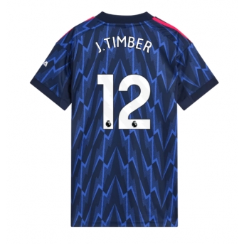 Billige Fotballdrakt Arsenal Jurrien Timber #12 Replika Bortedrakt Dame 2025-26 Kortermet